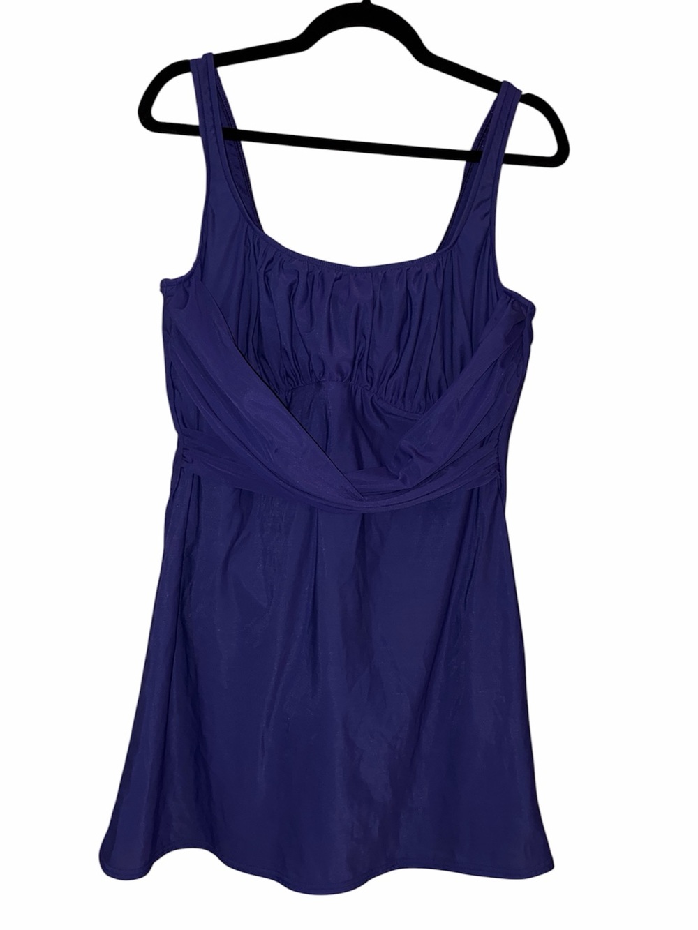 Lands End one piece bathing suit dress size 18 plus size purple swimwear plus
